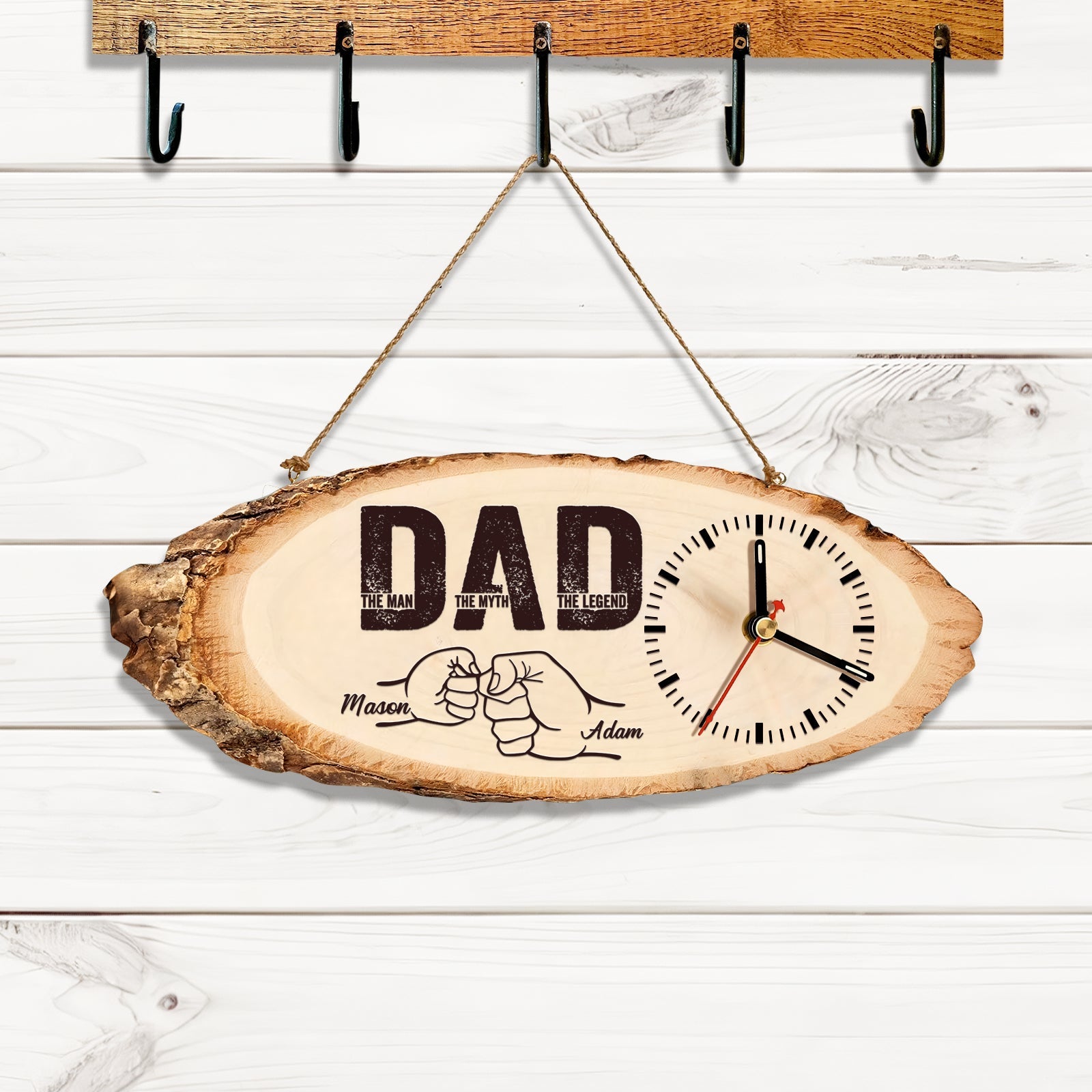 Gifts for Dad - Personalized Wooden Clock