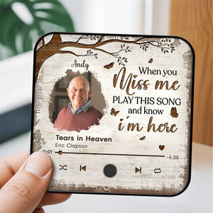 Family - When You Miss Me, Play This Song And Know I'm Here - Personalized Music Refrigerator Magnet