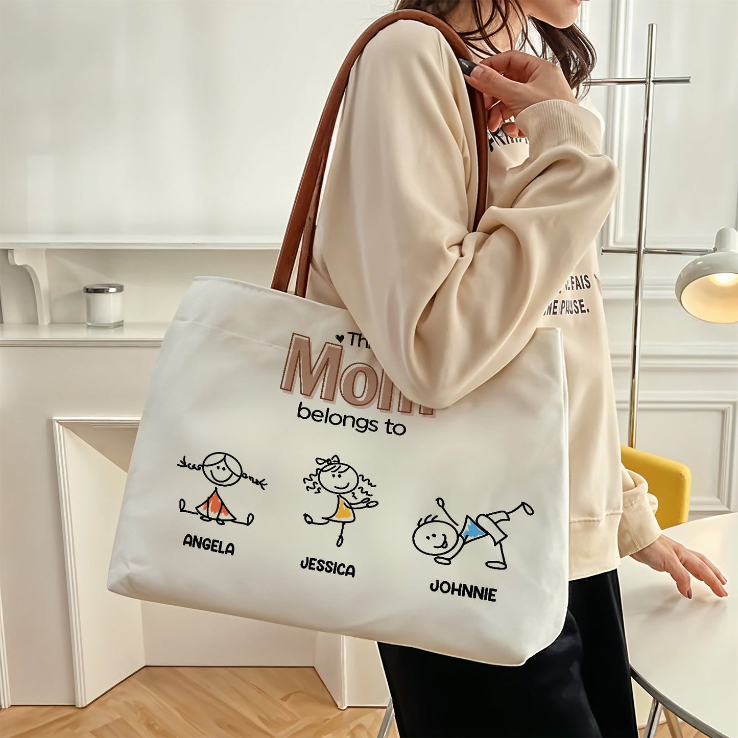 Gift For Mom - This Mum Belongs To - Personalized Grandma Tote Bag