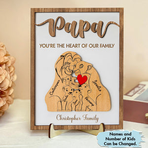 Family - You're The Heart Of Family - Wooden Layers
