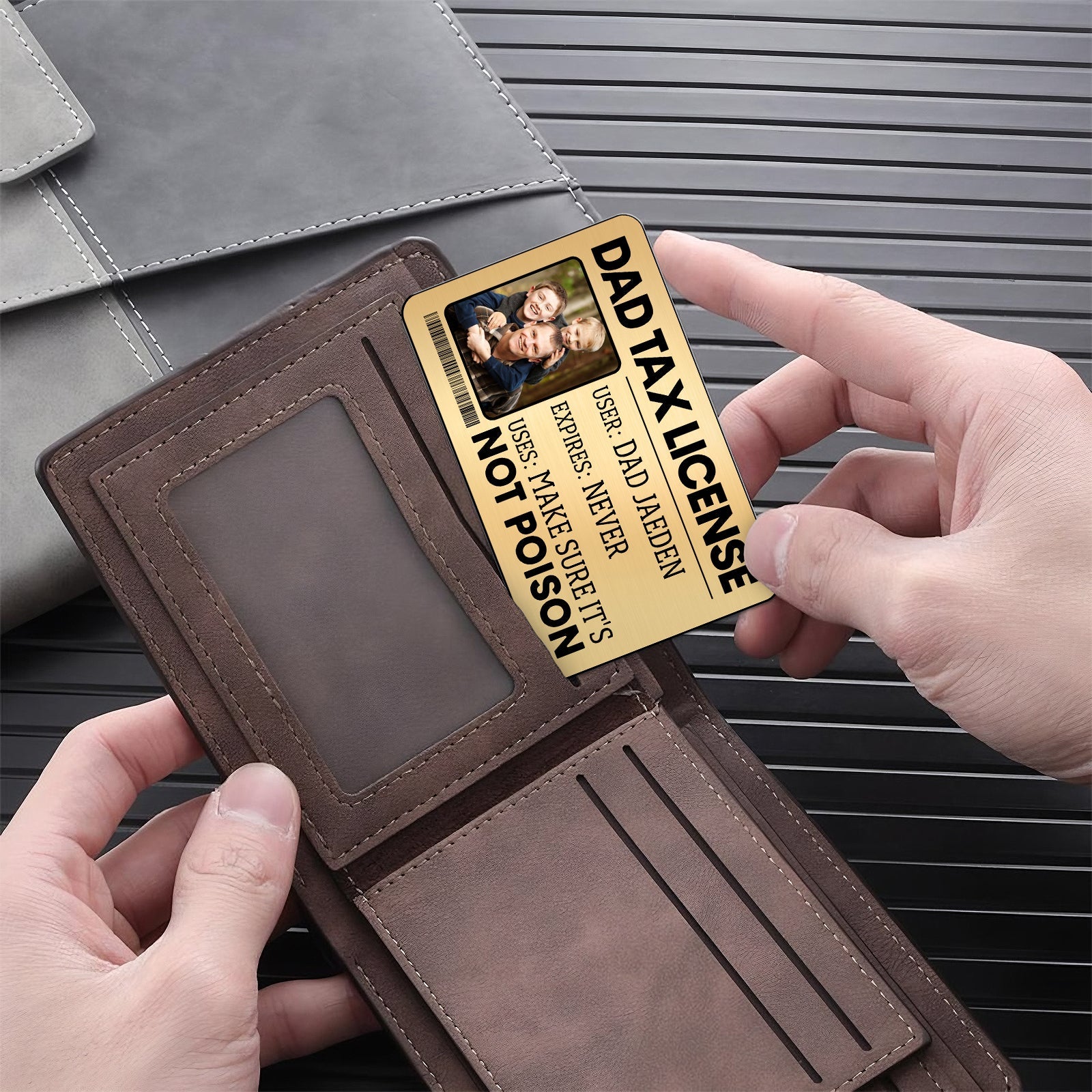 Father - Dad Tax License - Personalized Wallet Card