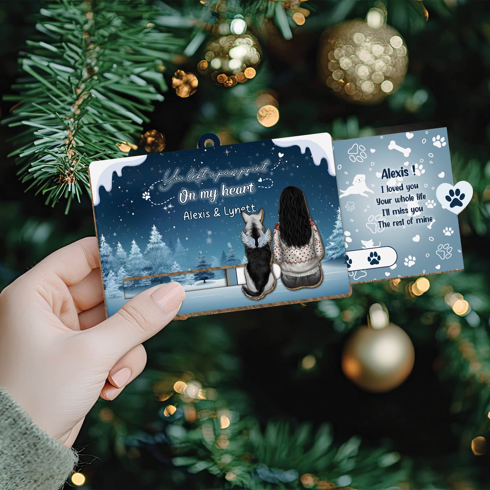 Pet Lover - Once By My Side, Forever In My Heart - Personalized Pet & You Slider Card