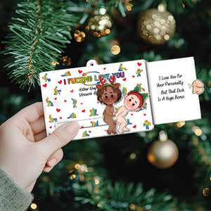 I F*cking Love You - Personalized Acrylic Slider Card for Couple