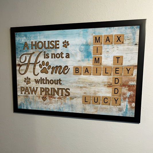 Pet Lover - A House Is Not A Home Without Paw Prints - Personalized Poster