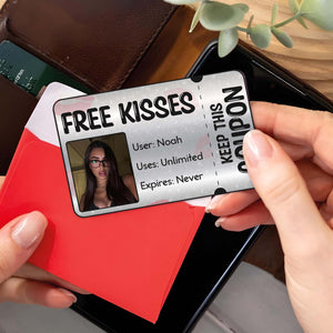 Free Kisses - Personalized Wallet Card