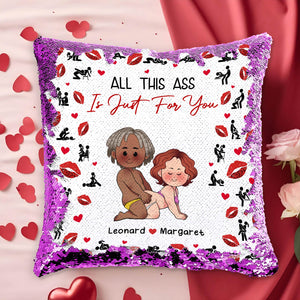 Couple - I F*cking Love You Either Way Works - Personalized Sequin Pillow