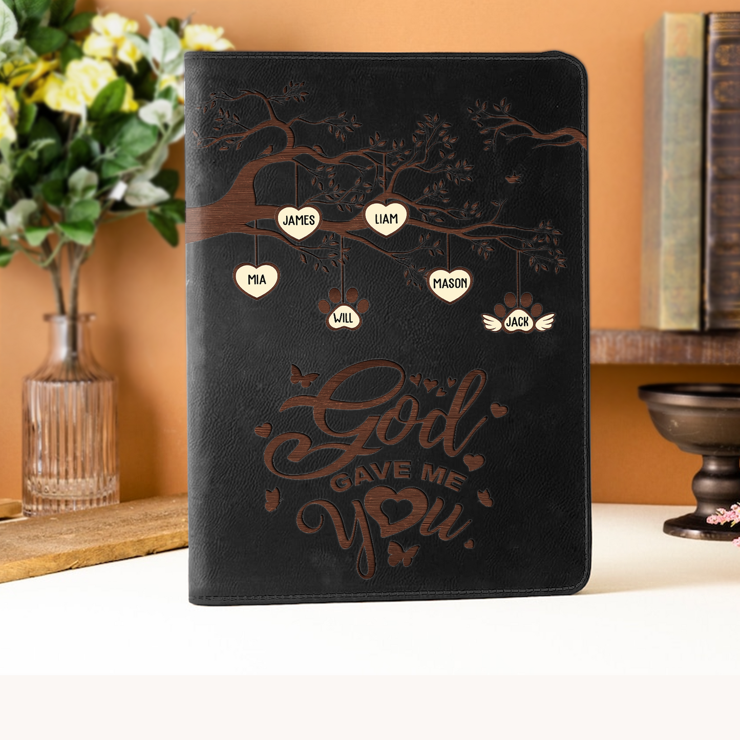 Family - God Gave Me You - Personalized Zipper Portfolio