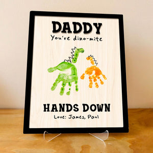 Family - Daddy, You're Dino-Mite - Personalized Wooden Layers Plaque