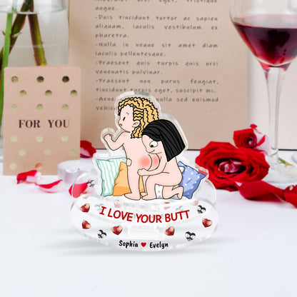 Couple - I Love Your Butt - Personalized Shaking Standee