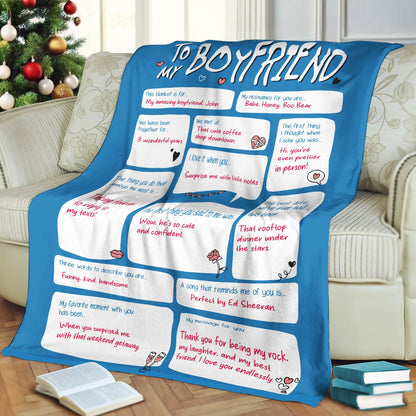 Couple - To My Boyfriend - Personalized Blanket