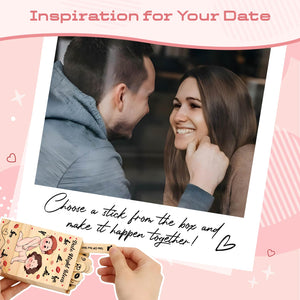 Couple - Date Night Ideas - Personalized Games Wooden Date Ideas Box