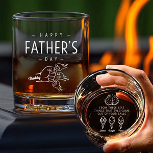 Family - Happy Father's Day - Personalized Whisky Glass