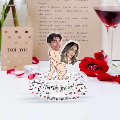 Couple - I F**king Love You - Personalized Custom Photo Shaking Head Standee