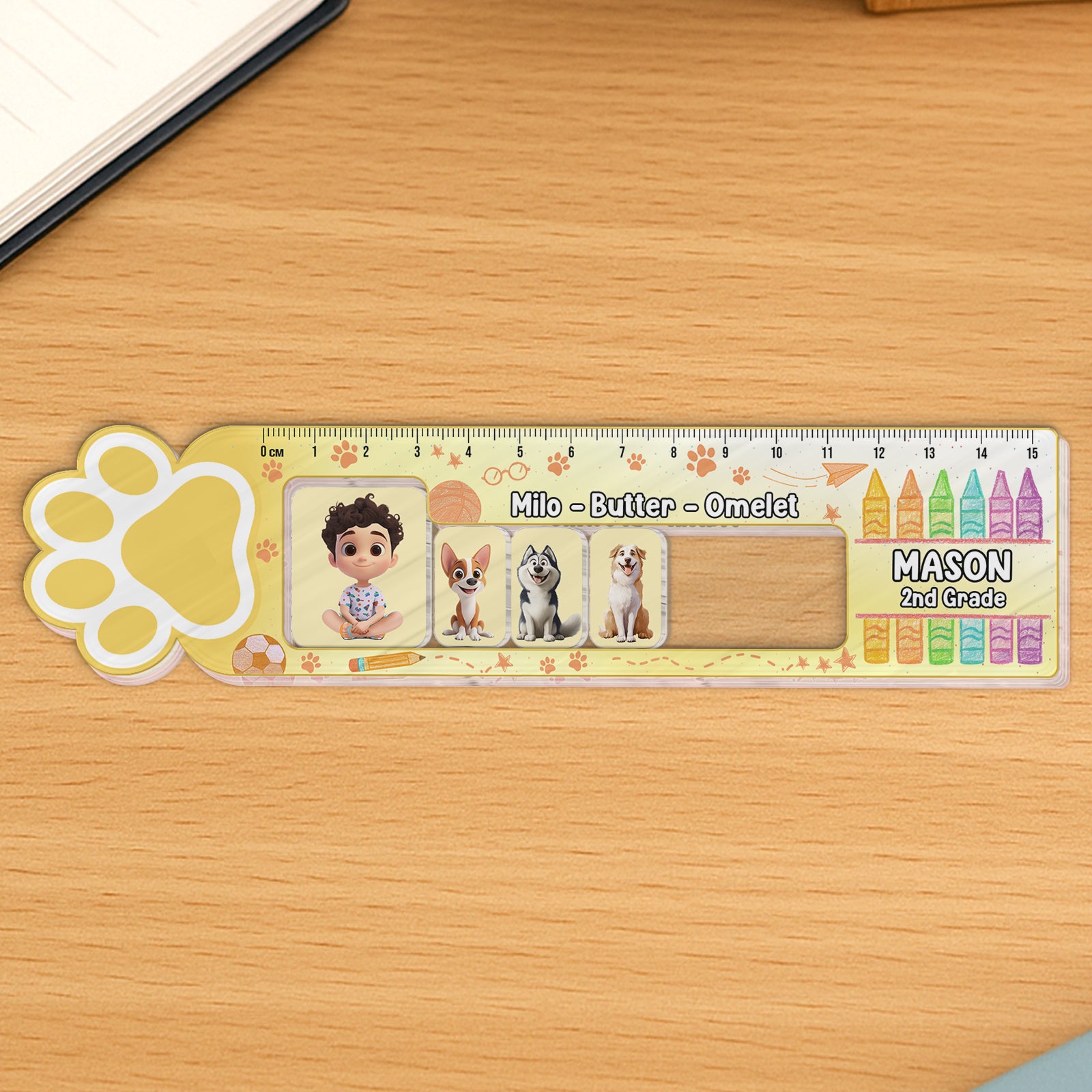 Run To Me - Personalized Pet Friends Shaking Ruler For Kids