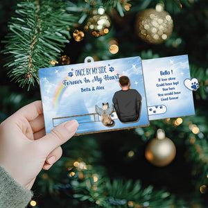 Pet Lover - You Left Pawprints On My Heart - Personalized Pet & You Wooden Slider Card