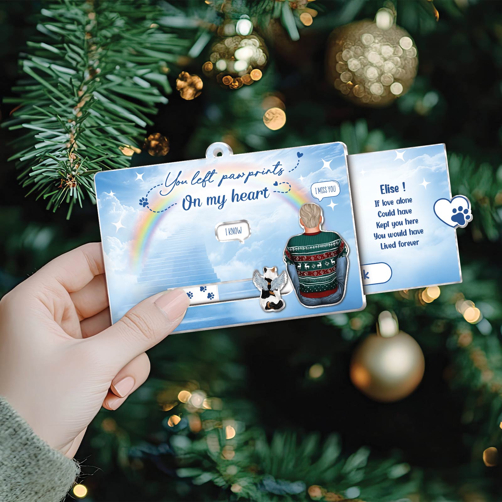 Pet Lover - Once By My Side, Forever In My Heart - Personalized Acrylic Slider Card