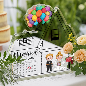 Couple Wedding Gift - Married Day - Personalized Acrylic Plaque