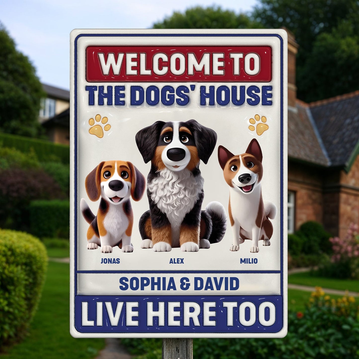 Pet Lovers - Welcome To - Personalized Metal Sign