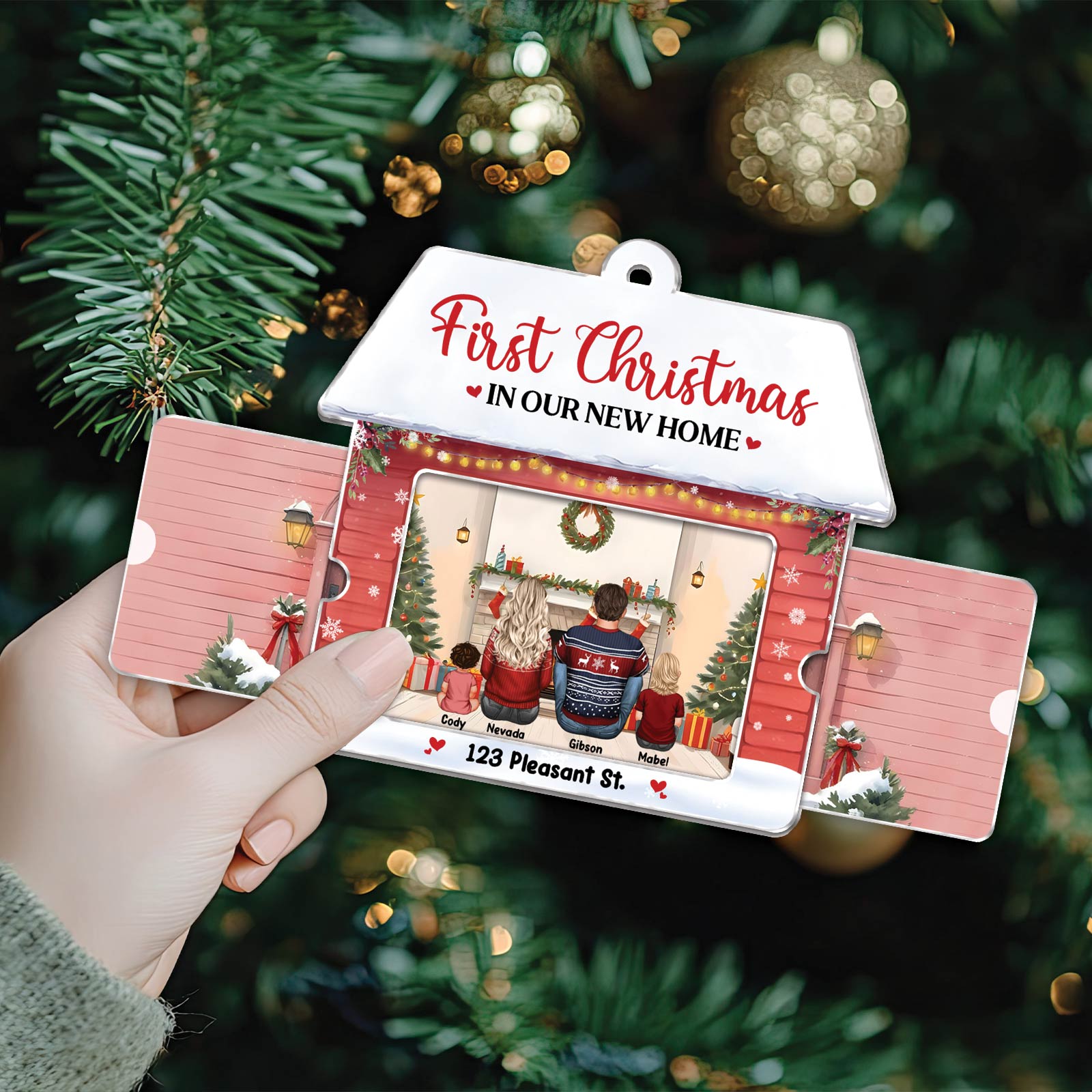 Family - Together Our Favorite Place To Be - Personalized Acrylic Slider Card