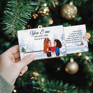 Couple - You & Me We Got This - Personalized Wooden Slider Card