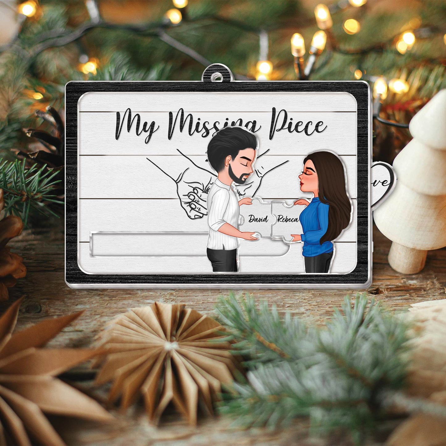 Couple - My Missing Piece 2024- Personalized Custom Photo Acrylic Slider Card