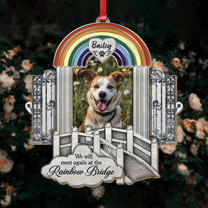 Pet Lover - Pet Memorial Rainbow Bridge - Personalized Wooden Slider Card