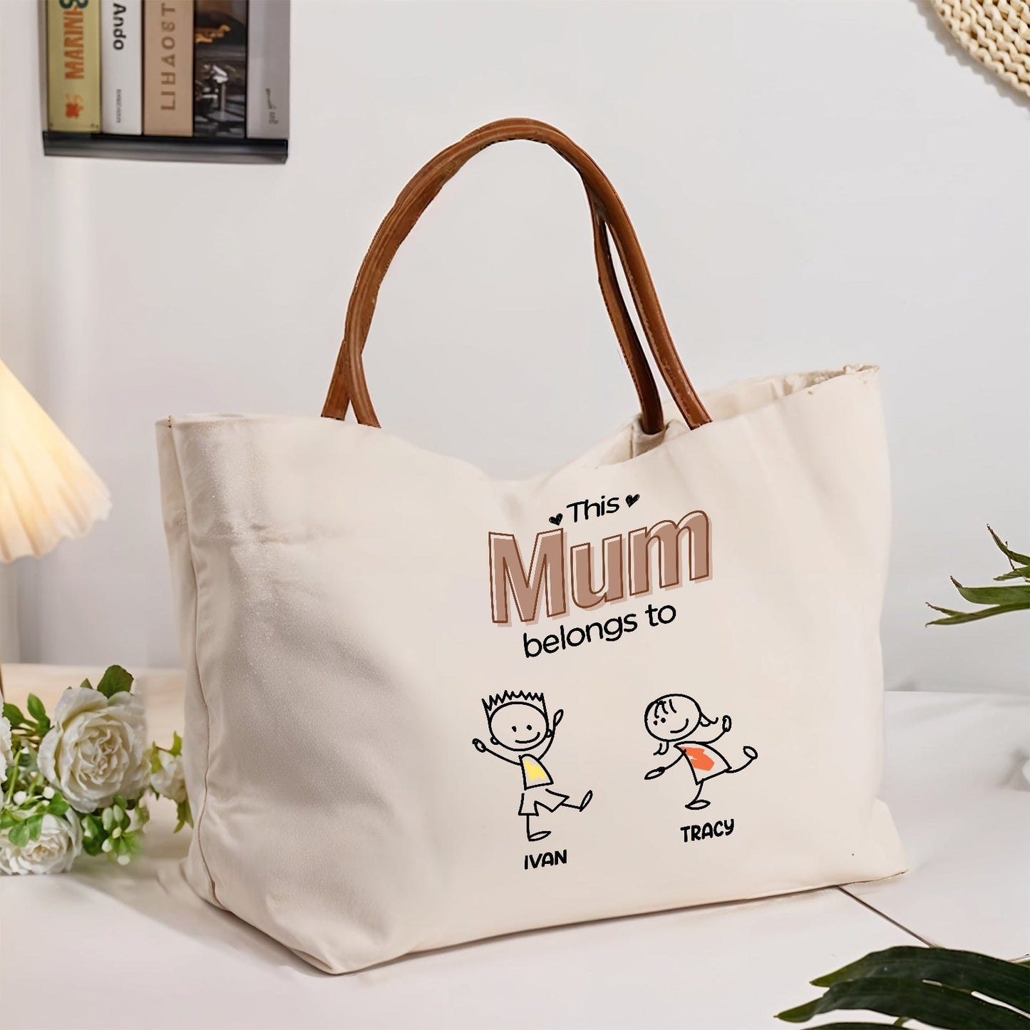 Gift For Mom - This Mum Belongs To - Personalized Grandma Tote Bag