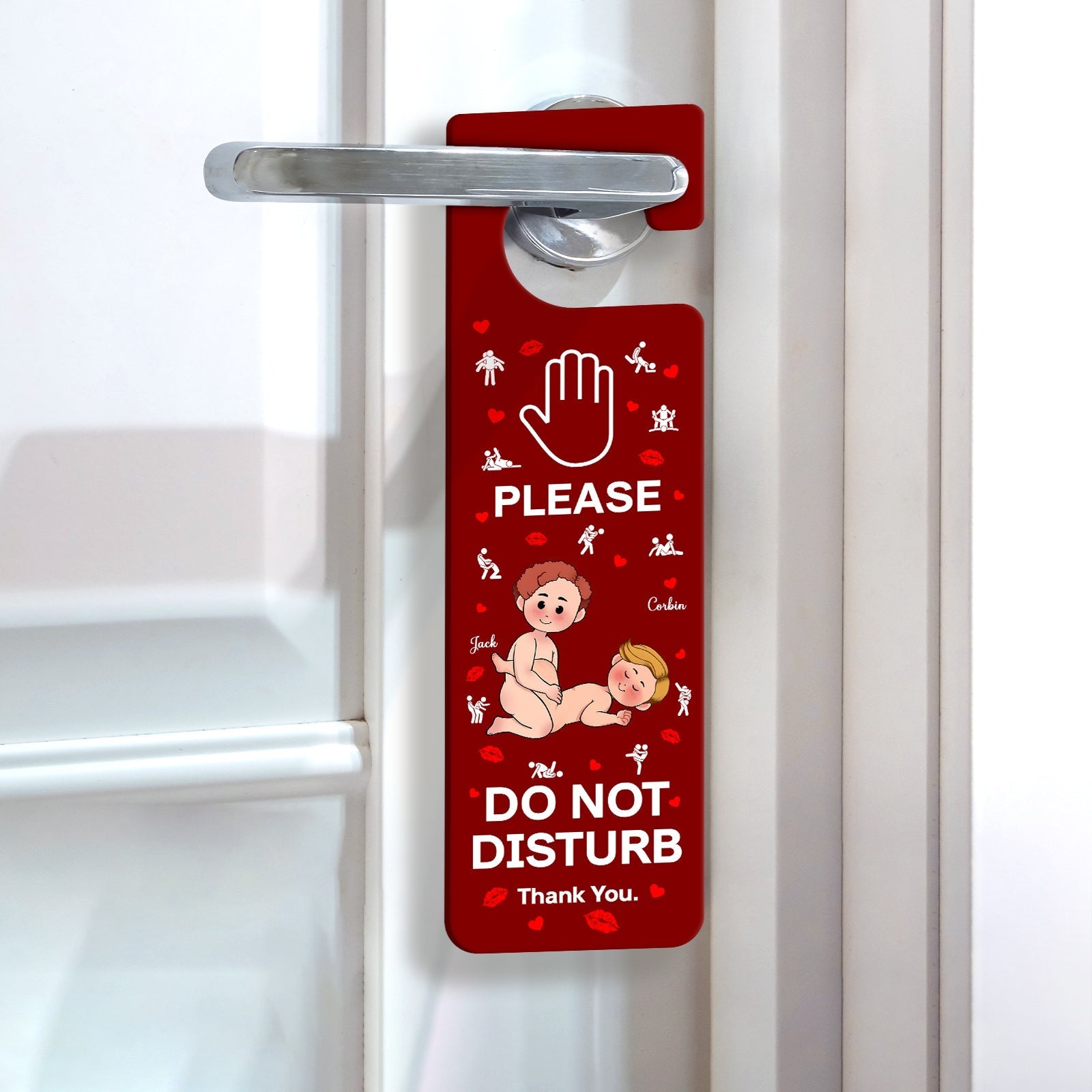 Couple - Do Not Disturb - Personalized Door Hanger