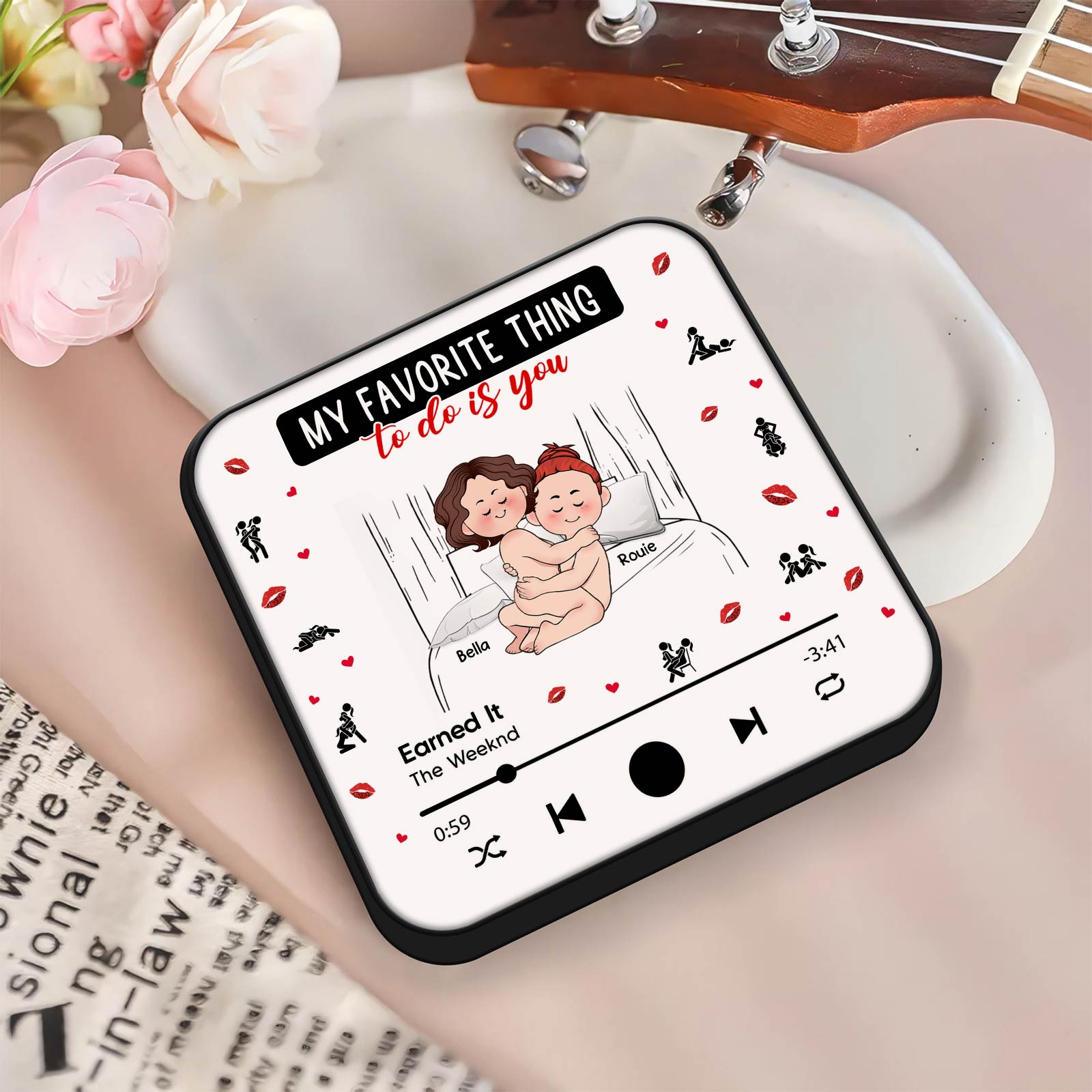 Couple - My Favorite Thing To Do Is You - Personalized Music Refrigerator Magnet