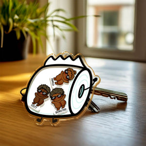 Father - Thanks For Wiping My Butt And Stuff - Personalized Acrylic Shaking Keychain