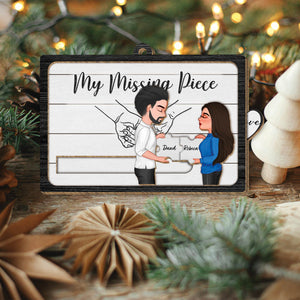Couple - My Missing Piece - Personalized Custom Photo Wooden Slider Card