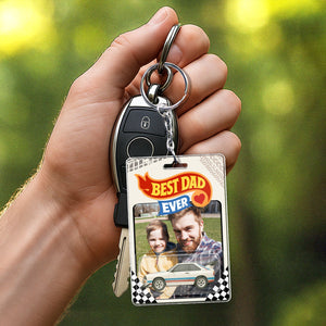 Father - Best Dad Ever - Personalized Dad's Toy Dream Car Acrylic Keychain
