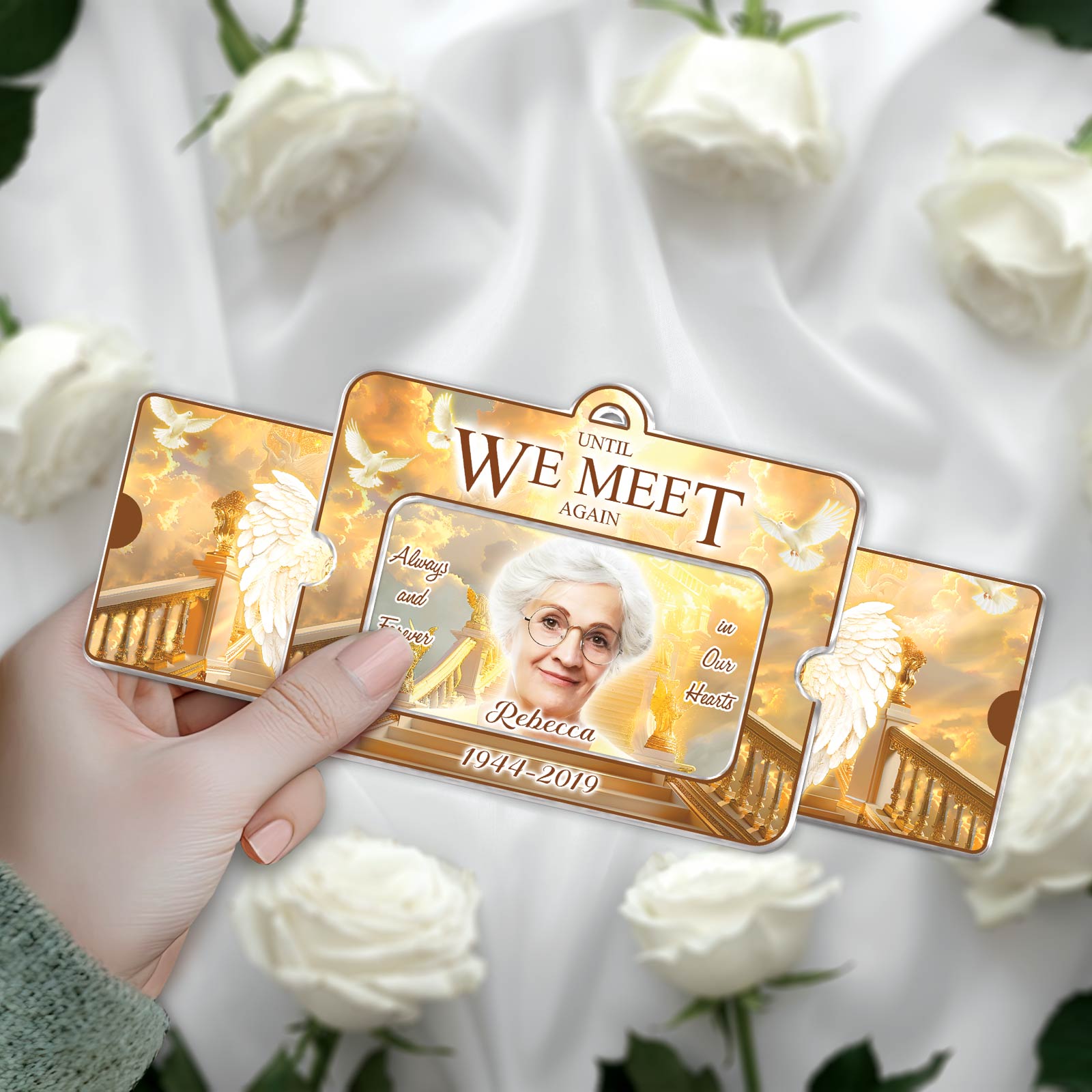 Family - Rest In Peace - Personalized Acrylic Slider Card