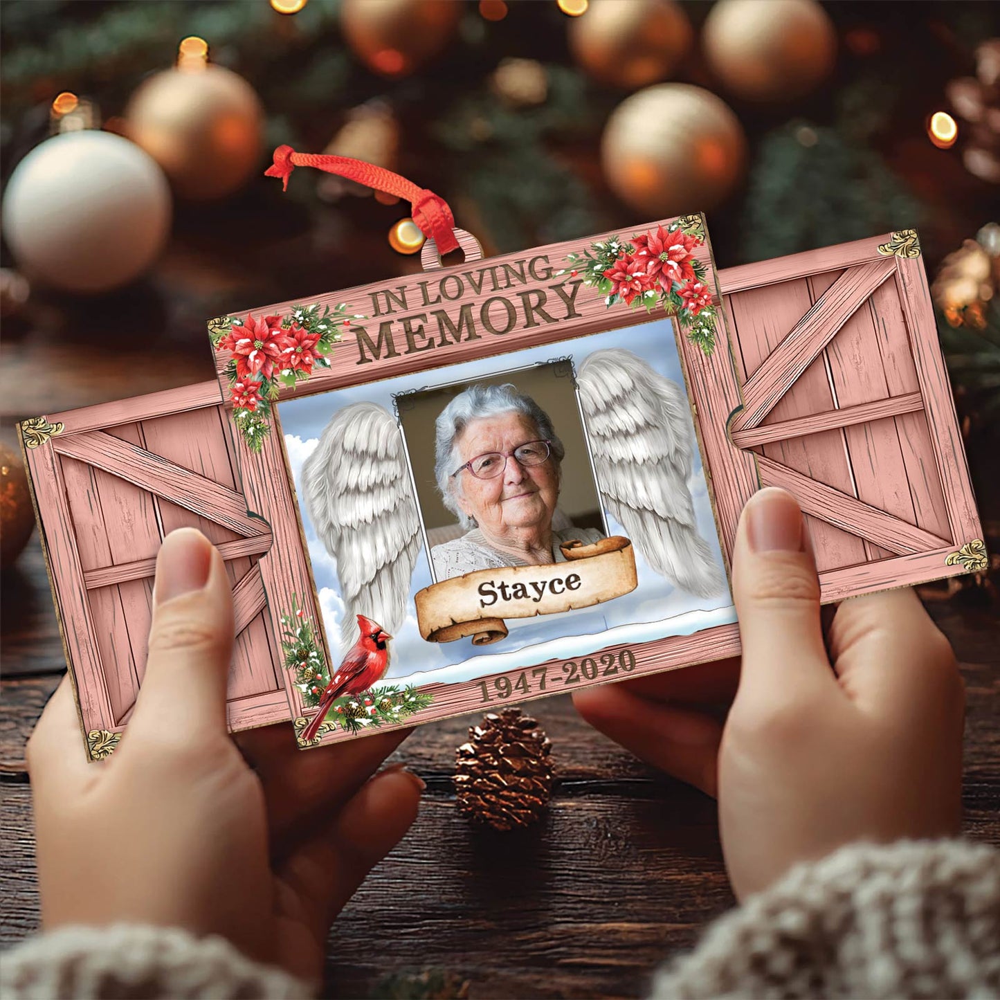 Family - In Loving Memory - Personalized Wooden Slider Card
