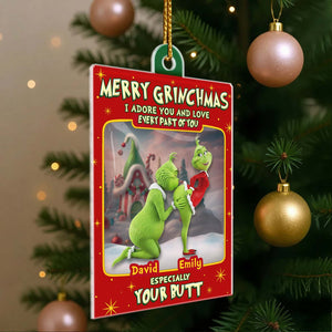 I Adore You And Love Every Part Of You - Personalized Christmas Acylic Ornament