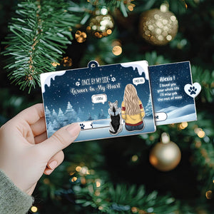 Pet Lover - Once By My Side, Forever In My Heart - Personalized Pet & You Acrylic Slider Card Ver 2