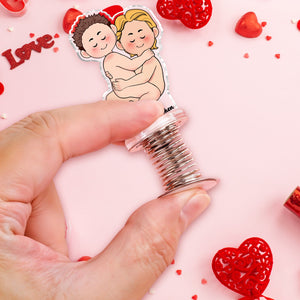 Couple - Love In A Spring - Personalized Shaker Acrylic Standee