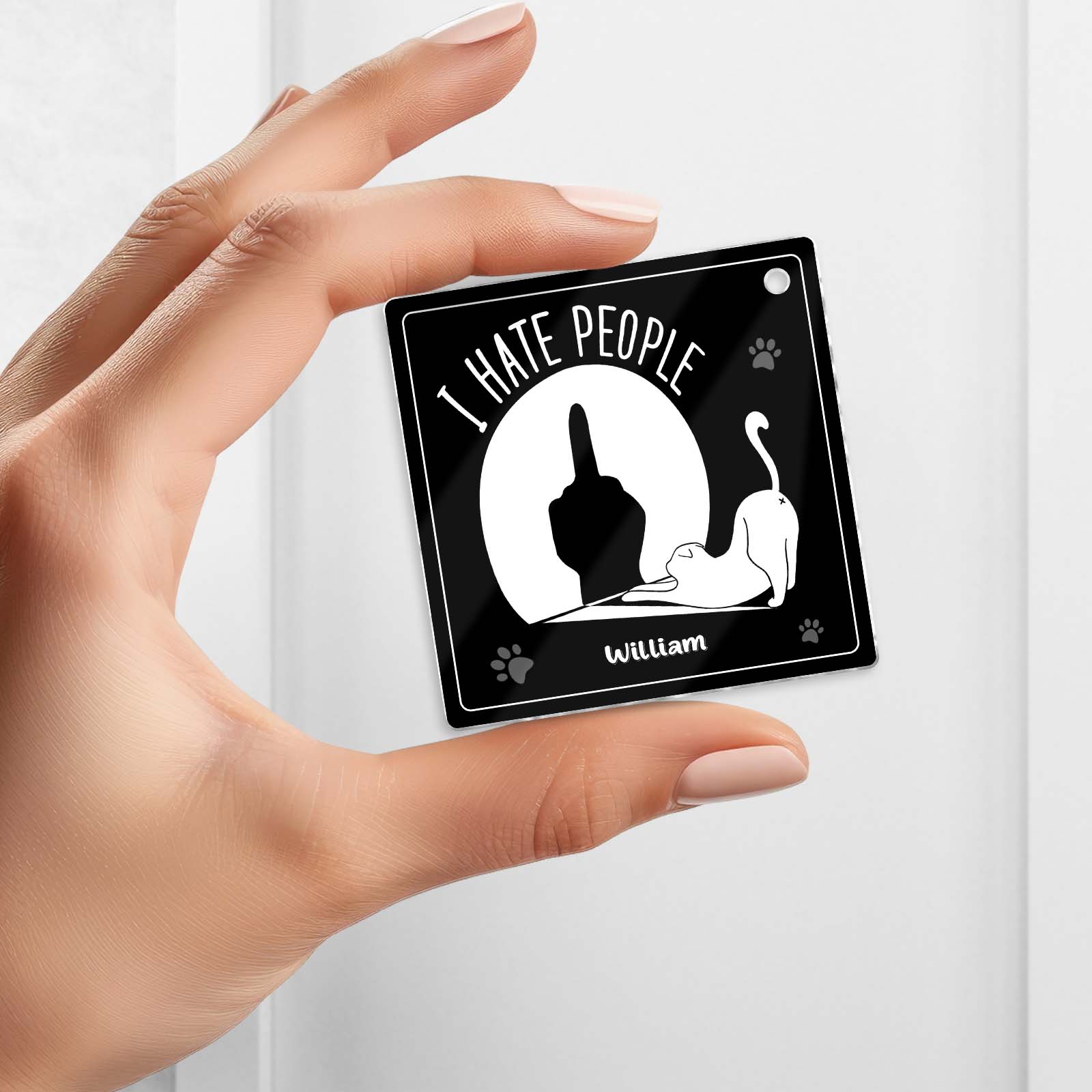 Pet Lover - I Hate People - Personalized Acrylic Keychain