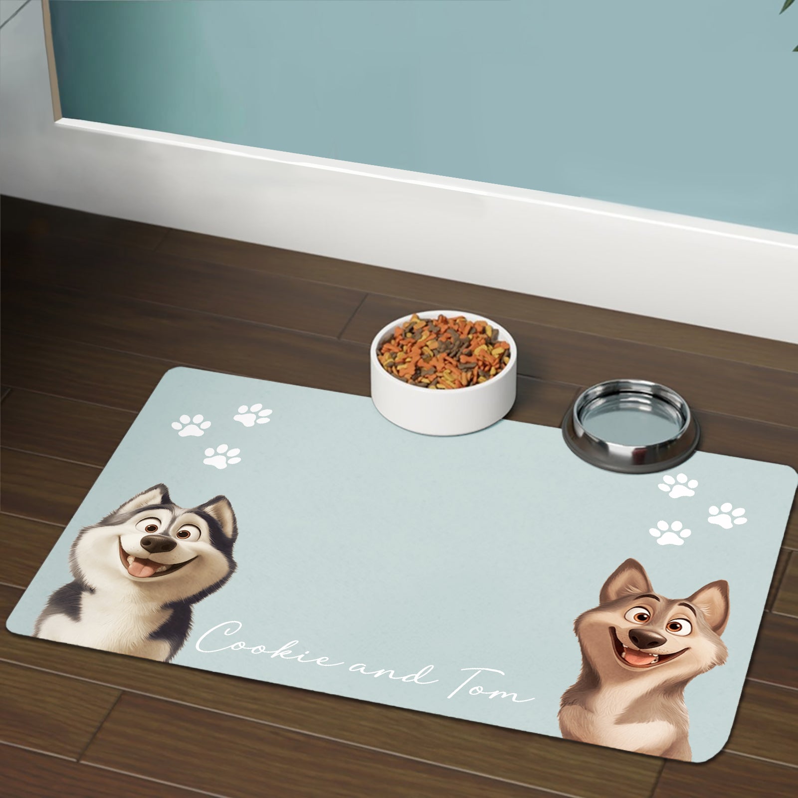 Pet Lover - Dog Placemat Custom Dog Bowl Mat - Personalized Pet Mat