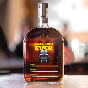 Father - Best Dad Ever - Personalized Whisky Bottle