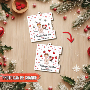 Couple - I Fucking Love You (Either Way Works) - Personalized Rolling Ornament