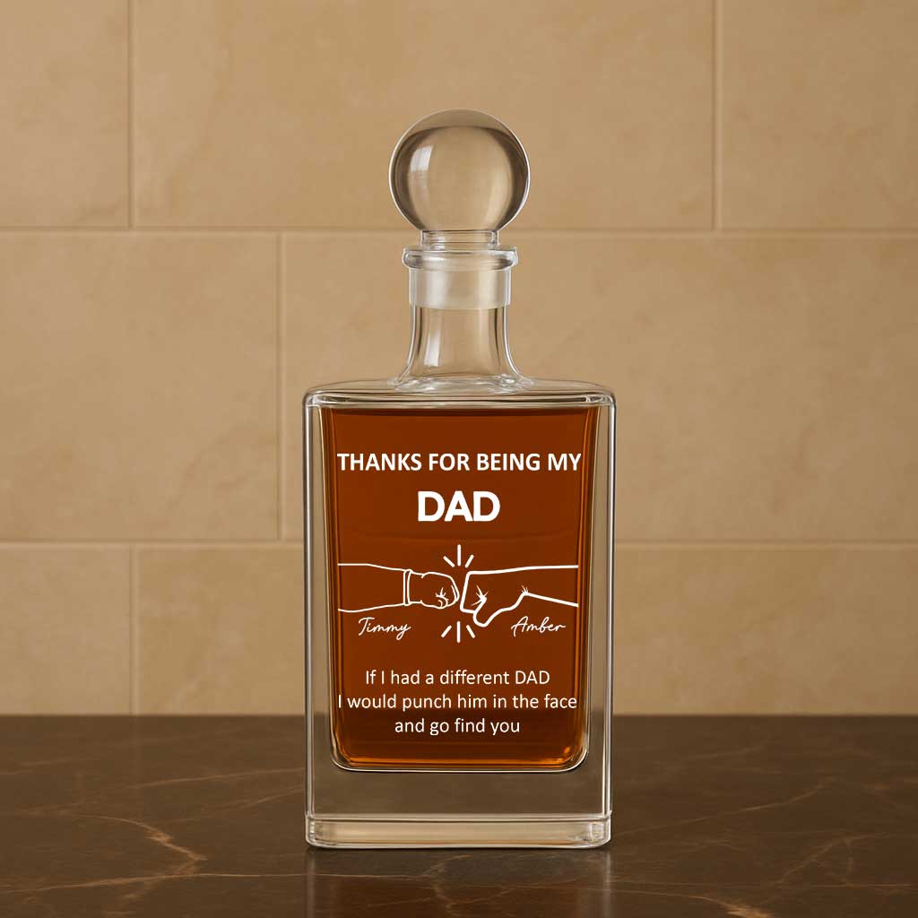 Thanks For Being My - Personalized Whiskey Decanter