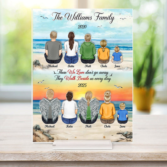 Family - Although You Cannot See Me I'm Always With You - Personalized 2-Layered Acrylic Plaque