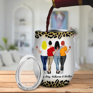 Besties - To My Badass Bestie - Personalized Wine Tumbler
