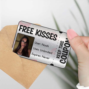 Free Kisses - Personalized Wallet Card