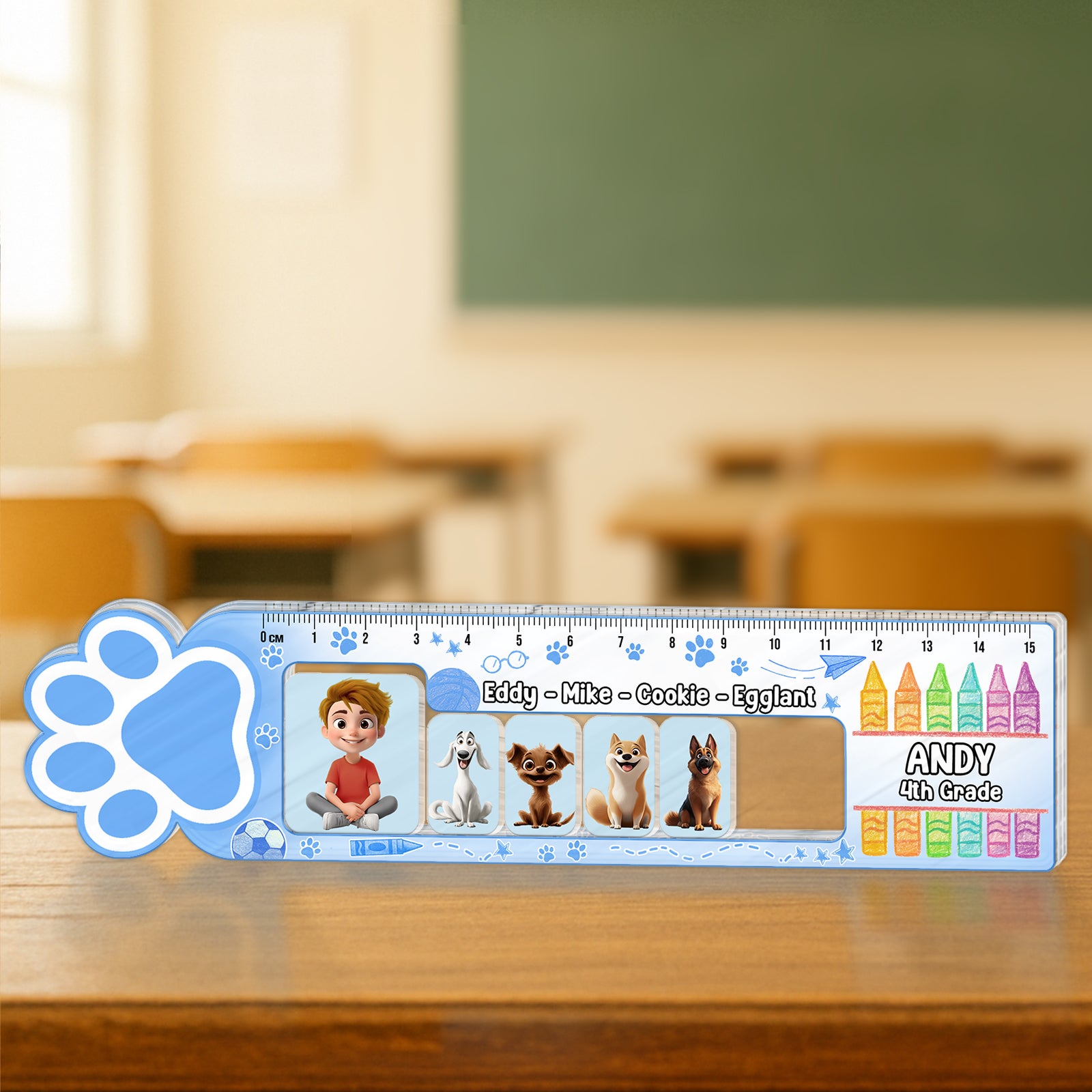 Run To Me - Personalized Pet Friends Shaking Ruler For Kids