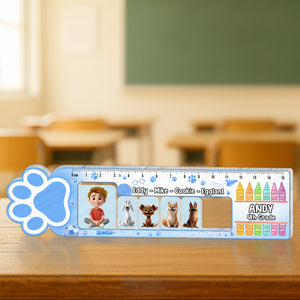 Run To Me - Personalized Pet Friends Shaking Ruler For Kids