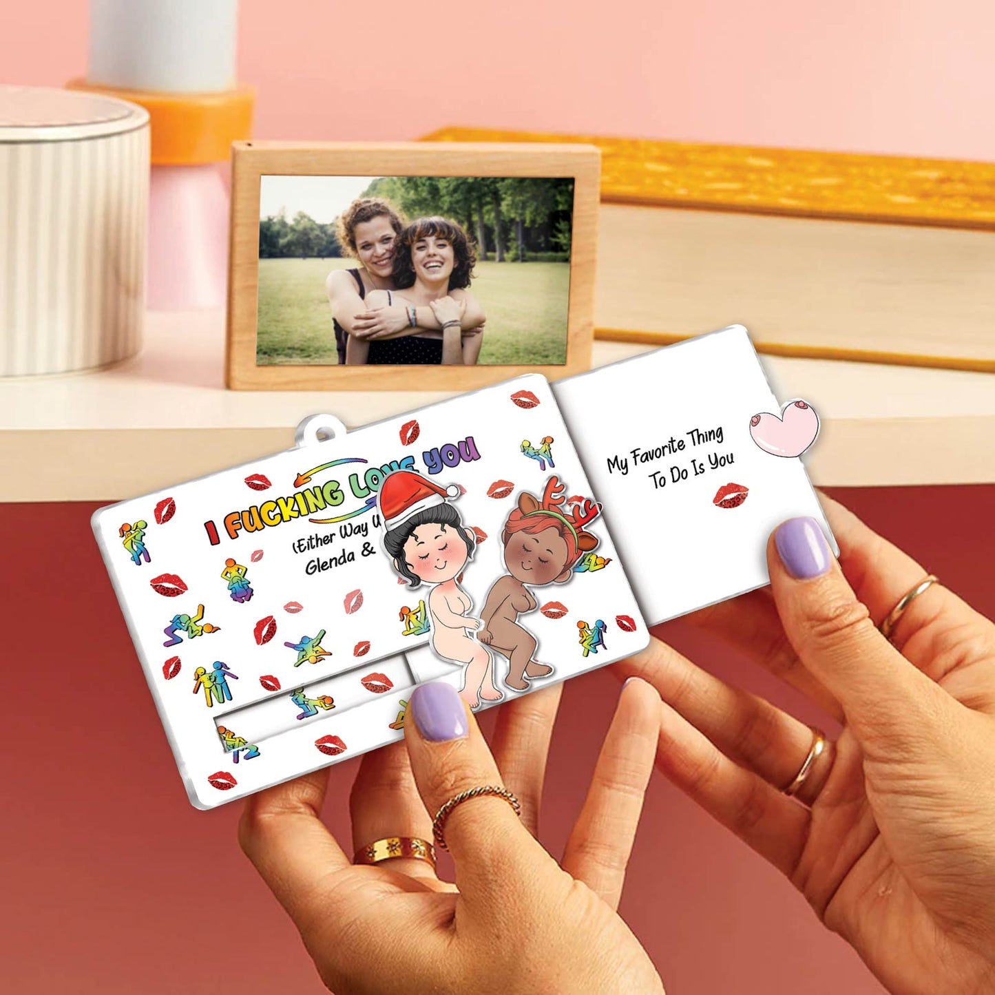 I F*cking Love You - Personalized Acrylic Slider Card for Couple