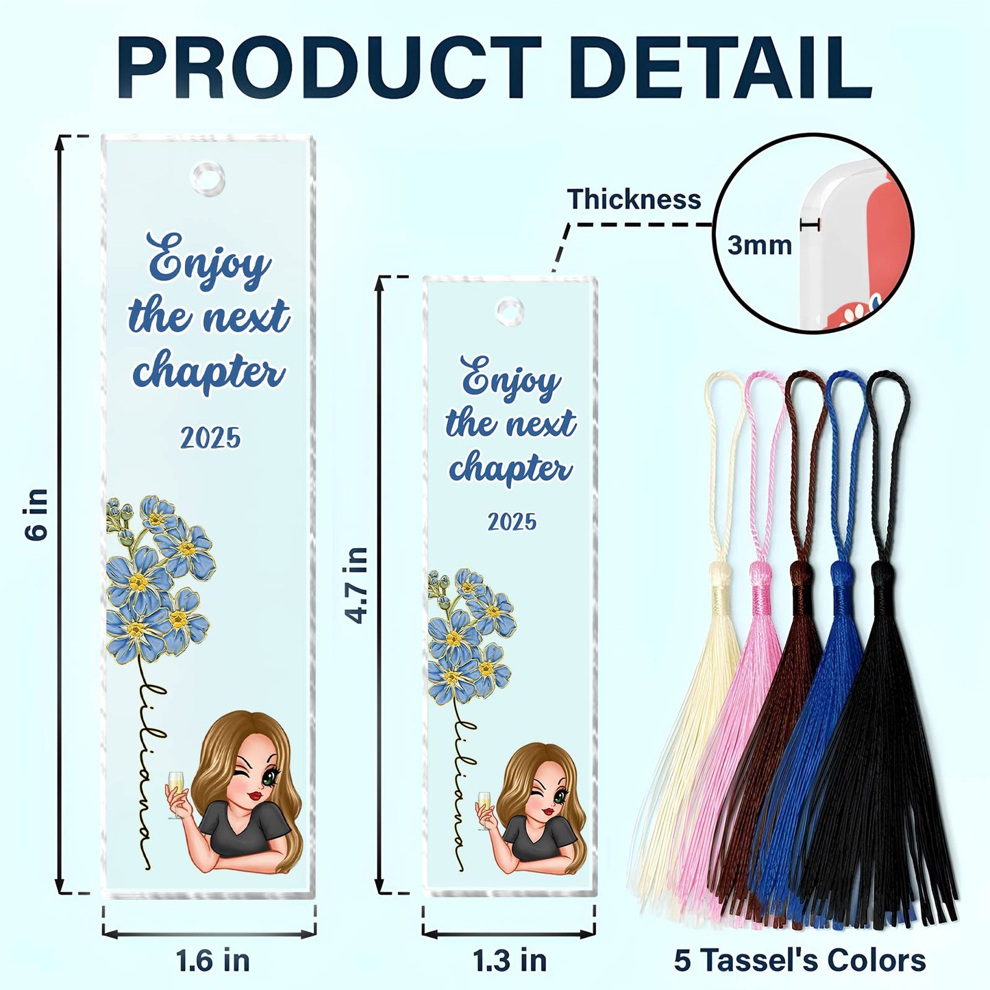 Book Lovers - Personalized Acrylic Bookmark