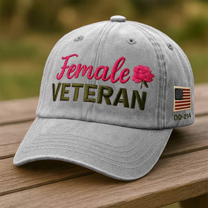 Veteran Lady - Proud Female Veteran Embroidery Hat